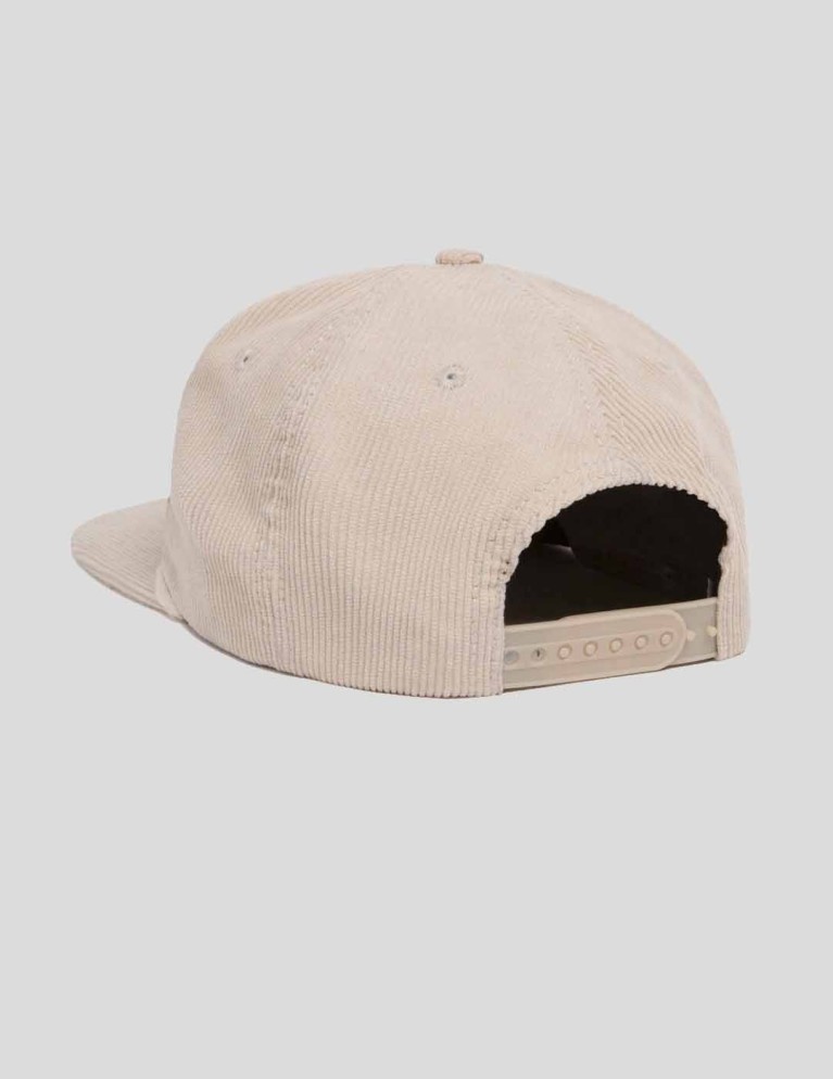 Gorra HUF h corduroy snapback natural